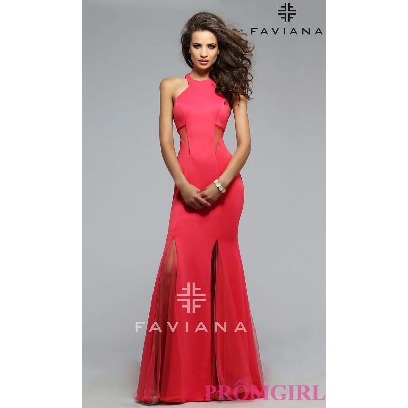 My Stuff, Long Prom Dress with Illusion Cut Outs by Faviana - Discount Evening Dresses |Shop Designe
