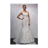 Victoria Nicole - Spring 2013 - Sleeveless Mermaid Wedding Dress with Sheer Staps and Flower Details