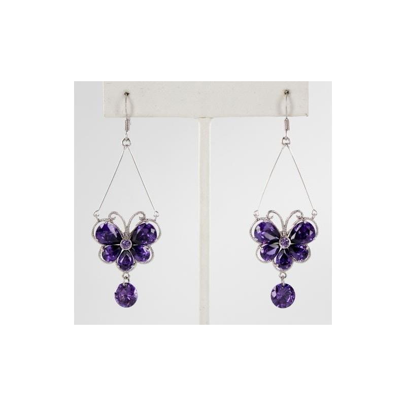 wedding, Helens Heart Earrings JE-E1056-S-Purple Helen's Heart Earrings - Rich Your Wedding Day