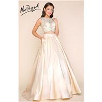 Gold Mac Duggal 77124H - 2-piece A Line Sleeveless Long Pockets Dress - Customize Your Prom Dress