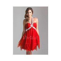 Empire Halter Knee-Length Chiffon Prom Dress With Ruffle Beading - Beautiful Special Occasion Dress