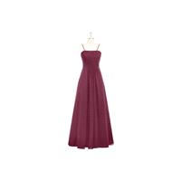 Mulberry Azazie Imogene - Floor Length Back Zip Chiffon Straight Dress - Charming Bridesmaids Store