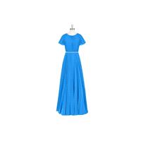 Ocean_blue Azazie Kara - Chiffon Scoop Floor Length Back Zip Dress - Charming Bridesmaids Store