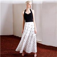 New style sexy strapless elegant hanging neck stereo retro high waist lace dresses two dresses 6385
