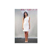 Watters SS13 Dress 9 - One Shoulder Spring 2013 Sheath Mini Watters White - Nonmiss One Wedding Stor