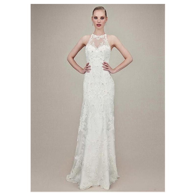 My Stuff, Chic Tulle Jewel Neckline Mermaid Wedding Dresses With Lace Appliques - overpinks.com