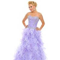 Brilliant A-Line Floor-Length Organza Prom Dresses In Canada Prom Dress Prices - dressosity.com