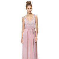 Discount Scalloped V Neckline Gown Dresses by Bari Jay 1466 - Bonny Evening Dresses Online