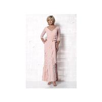 Cameron Blake V Neck Mock Wrap Chiffon Evening Dress 112649 - Brand Prom Dresses|Beaded Evening Dres