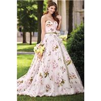 Style 117283 by David Tutera for Mon Cheri - Blush  Pink Organza  Satin Floral Print Floor Wedding D