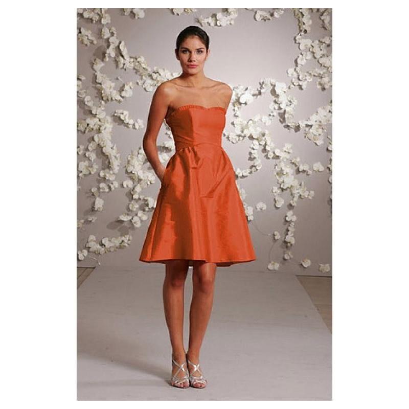 My Stuff, Exquisite Taffeta A-line Strapless Knee Length Bridesmaids Dress - overpinks.com