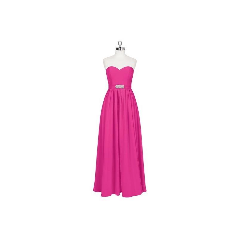 My Stuff, Fuchsia Azazie Josie - Floor Length Back Zip Sweetheart Chiffon - Cheap Gorgeous Bridesmai