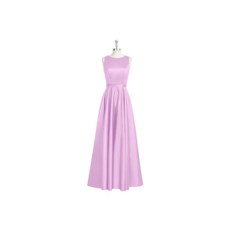 My Stuff, Lilac Azazie Jakayla - Keyhole Boatneck Satin Floor Length Dress - Charming Bridesmaids St