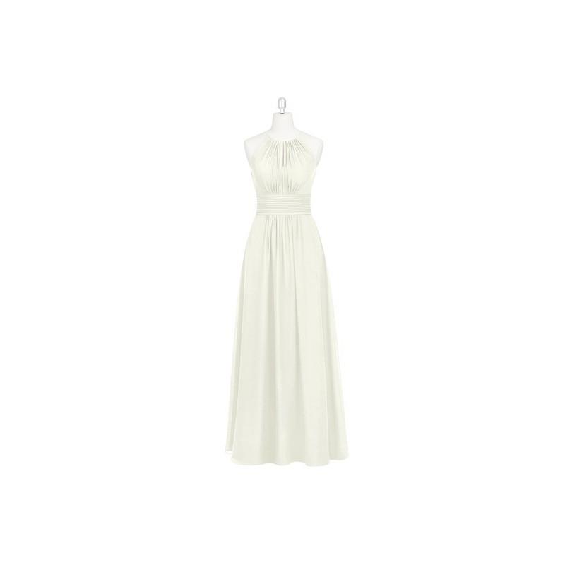 My Stuff, Frost Azazie Bonnie - Floor Length Back Zip Halter Chiffon Dress - Charming Bridesmaids St