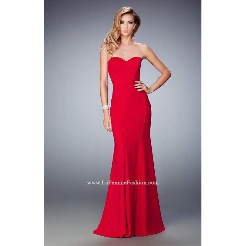 My Stuff, Navy La Femme 22401 - Simple Dress - Customize Your Prom Dress