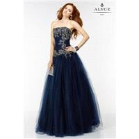 Navy/Gold Alyce Prom 6541 Alyce Paris Prom - Rich Your Wedding Day