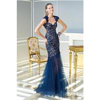 Navy/Nude Claudine for Alyce Prom 2318 Claudine for Alyce Paris - Top Design Dress Online Shop