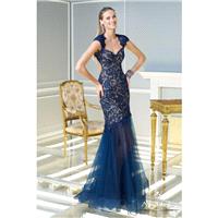 Navy/Nude Claudine for Alyce Prom 2318 Claudine for Alyce Paris - Top Design Dress Online Shop