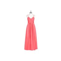 Watermelon Azazie Paola - Sweetheart Chiffon Floor Length Back Zip Dress - Charming Bridesmaids Stor