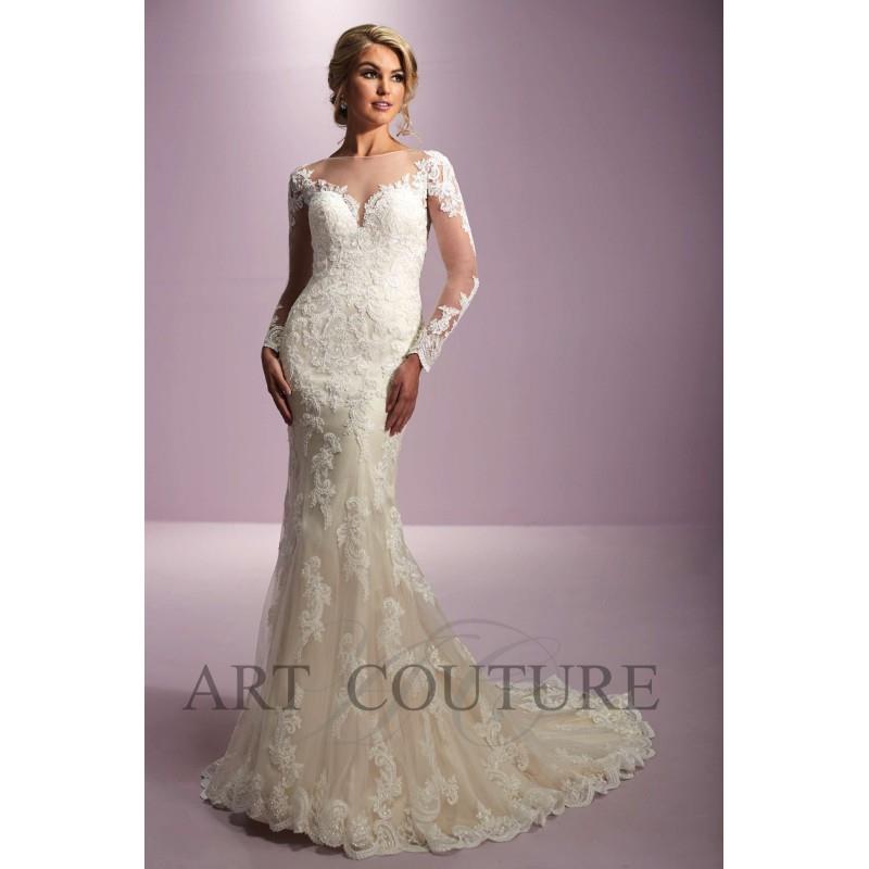 My Stuff, Eternity Bride Style AC534 by Art Couture - Ivory  Champagne Lace Illusion back Floor Wedd