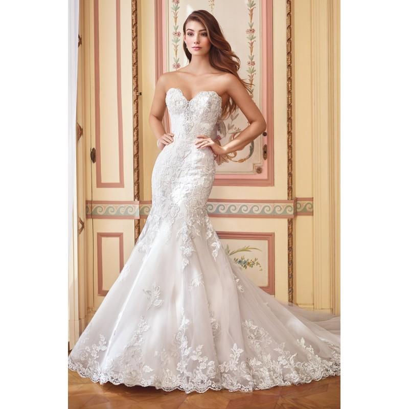 My Stuff, Style 117284 by David Tutera for Mon Cheri - Ivory  Champagne Lace  Tulle Floor Sweetheart