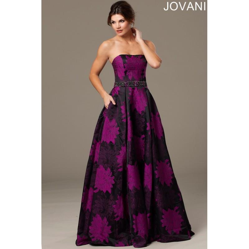 My Stuff, Jovani Purple Print Long Dress 22730 -  Designer Wedding Dresses|Compelling Evening Dresse