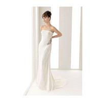 Stunning Chiffon Sheath/ Column With Ruching Strapless Court Train Bridal Dress - Compelling Wedding