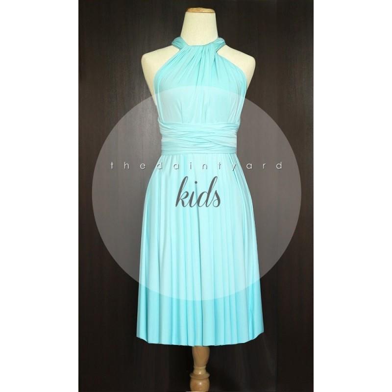 My Stuff, KIDS Sky Blue Bridesmaid Dress Convertible Dress Infinity Dress Multiway Dress Wrap Dress