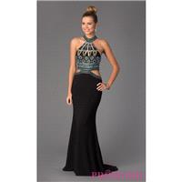 Beaded Gown with Cut Out Waist by Dave and Johnny - Discount Evening Dresses |Shop Designers Prom Dr