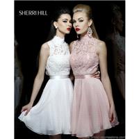 Sherri Hill 21184 Short Chiffon Homecoming Dress - Crazy Sale Bridal Dresses|Special Wedding Dresses