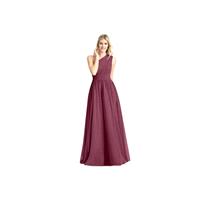 Mulberry Azazie Molly - Back Zip Chiffon One Shoulder Floor Length Dress - Charming Bridesmaids Stor