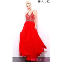 Long Sheer Bodice Open Back Prom Dress by Shail K - Discount Evening Dresses |Shop Designers Prom Dr