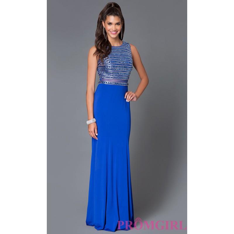 My Stuff, Long Royal Blue Open Back Temptation Prom Dress TE-5026 - Discount Evening Dresses |Shop D