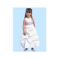 Blossom White Sleeveless Satin Gathered A-Line Dress w/Detachable Sash Style: BL171 - Charming Weddi
