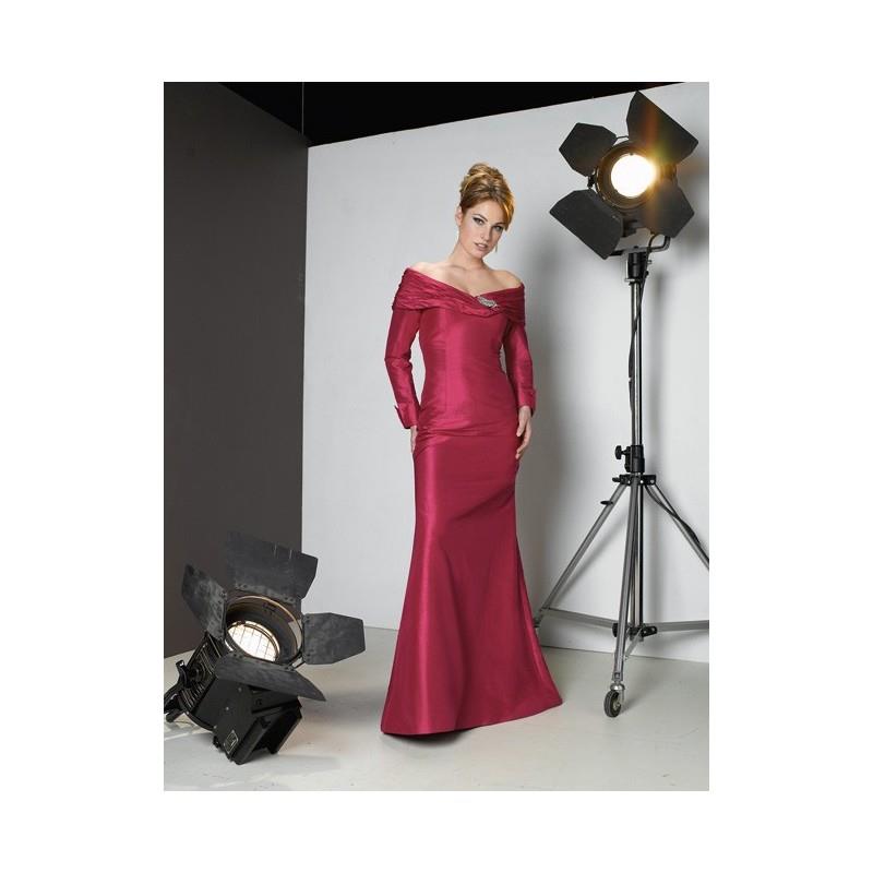 My Stuff, Ravishing Off-the-shoulder Burgundy Long Sleeves Floor Length Mother of Bride Dresses In C