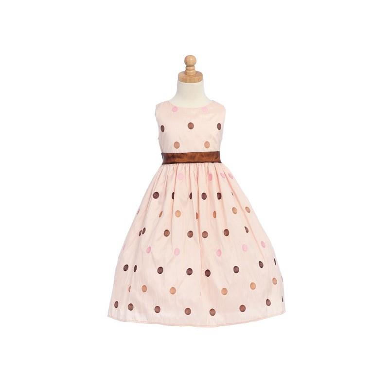 My Stuff, Pink Flower Girl Dress - Polka-Dot Embroidered Organza Style: D1650 - Charming Wedding Par