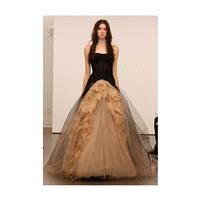 Vera Wang - Fall 2012 - Joelle Strapless Black and Nude Silk and Tulle Ball Gown Wedding Dress - Stu