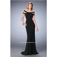Black La Femme 22728 - Jersey Knit Simple Open Back Sexy Dress - Customize Your Prom Dress