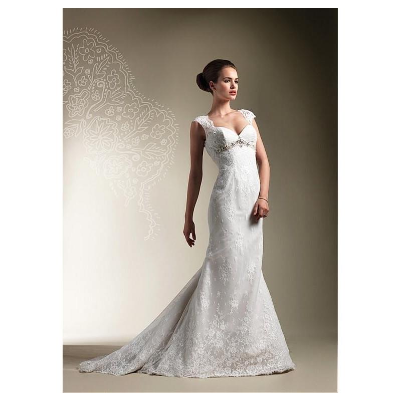 My Stuff, Brilliant Lace & Satin Sheath Sweetheart Neckline Wedding Dress - overpinks.com