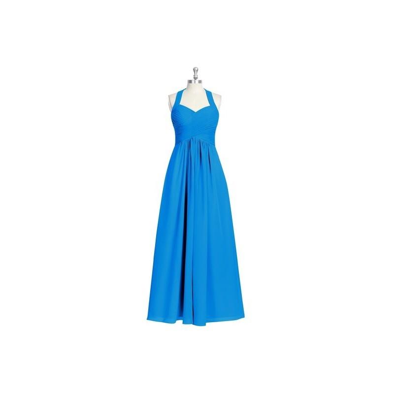 My Stuff, Ocean_blue Azazie Savannah - Floor Length Chiffon Halter Bow/Tie Back Dress - Charming Bri