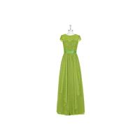 Clover Azazie Beatrice - Floor Length Illusion Chiffon, Lace And Charmeuse Scoop Dress - Charming Br