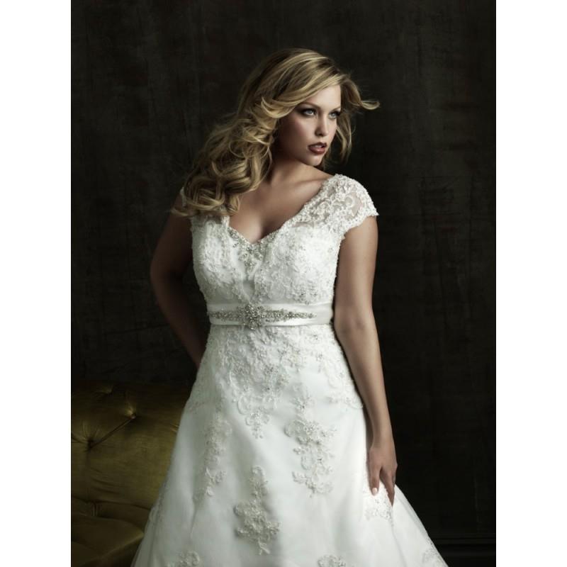 My Stuff, Allure Bridals W271 Wedding Dress - Long Plus Size Wedding V Neck A Line Allure Bridals Dr