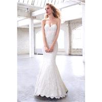 Madison James Style MJ300 by Madison James - Coffee  Ivory Lace Detachable Train Floor Sweetheart  S