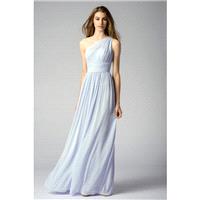 Watters 7546i Dress Chiffon One-Shoulder Grecian Draped - Long One Shoulder Crinkle Chiffon A Line B