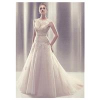 Fabulous Tulle A-line Jewel Neckline Natural Waistline Wedding Dress - overpinks.com