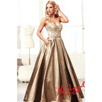 Mac Duggal Gold Ball Gown Prom Dress 76587H - Crazy Sale Bridal Dresses|Special Wedding Dresses|Uniq