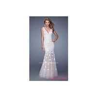 LF-21105 - Long V-neck La Femme Prom Dress - Bonny Evening Dresses Online