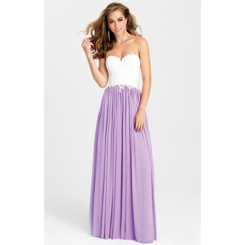 My Stuff, White/Aqua Madison James 16-311 Prom Dress 16311 - Chiffon Lace Dress - Customize Your Pro