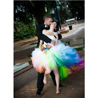 Rainbow Wedding Dress - Hand-made Beautiful Dresses|Unique Design Clothing