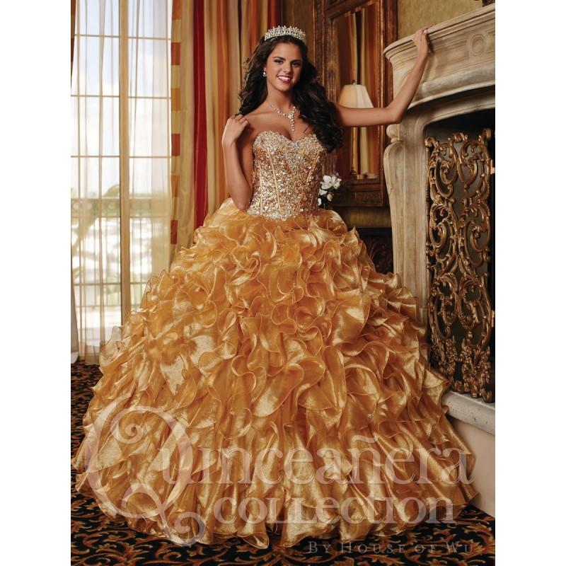 My Stuff, Quinceanera Collection 26754 Gold,Fuchsia Dress - The Unique Prom Store